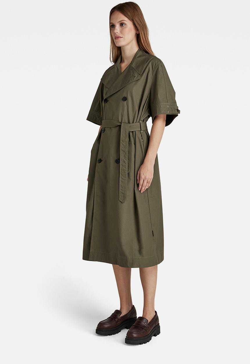 G-STAR - High trench short sleeve dress - combat