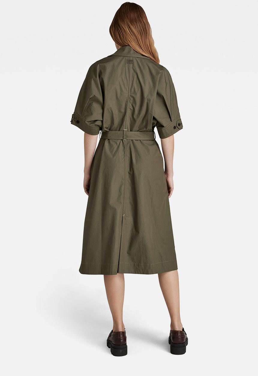 G-STAR - High trench short sleeve dress - combat