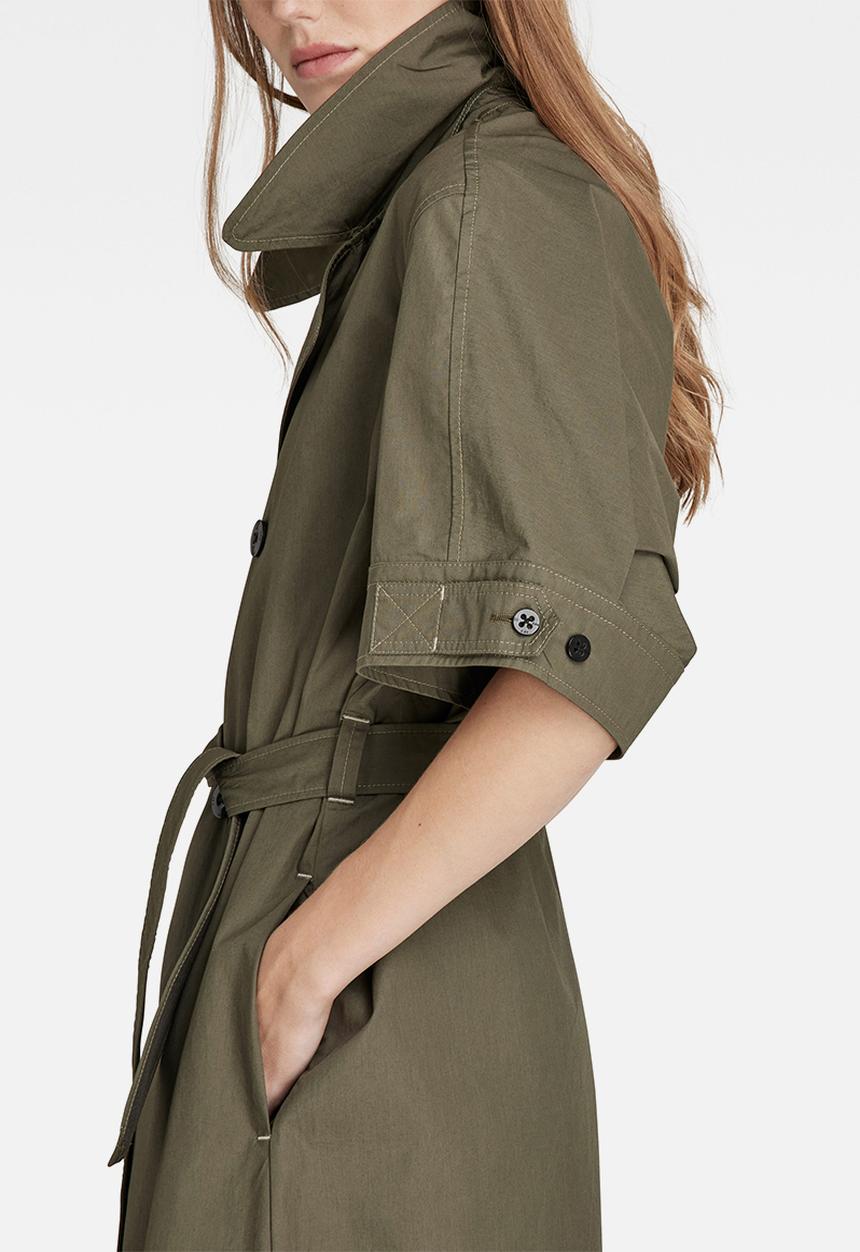 G-STAR - High trench short sleeve dress - combat