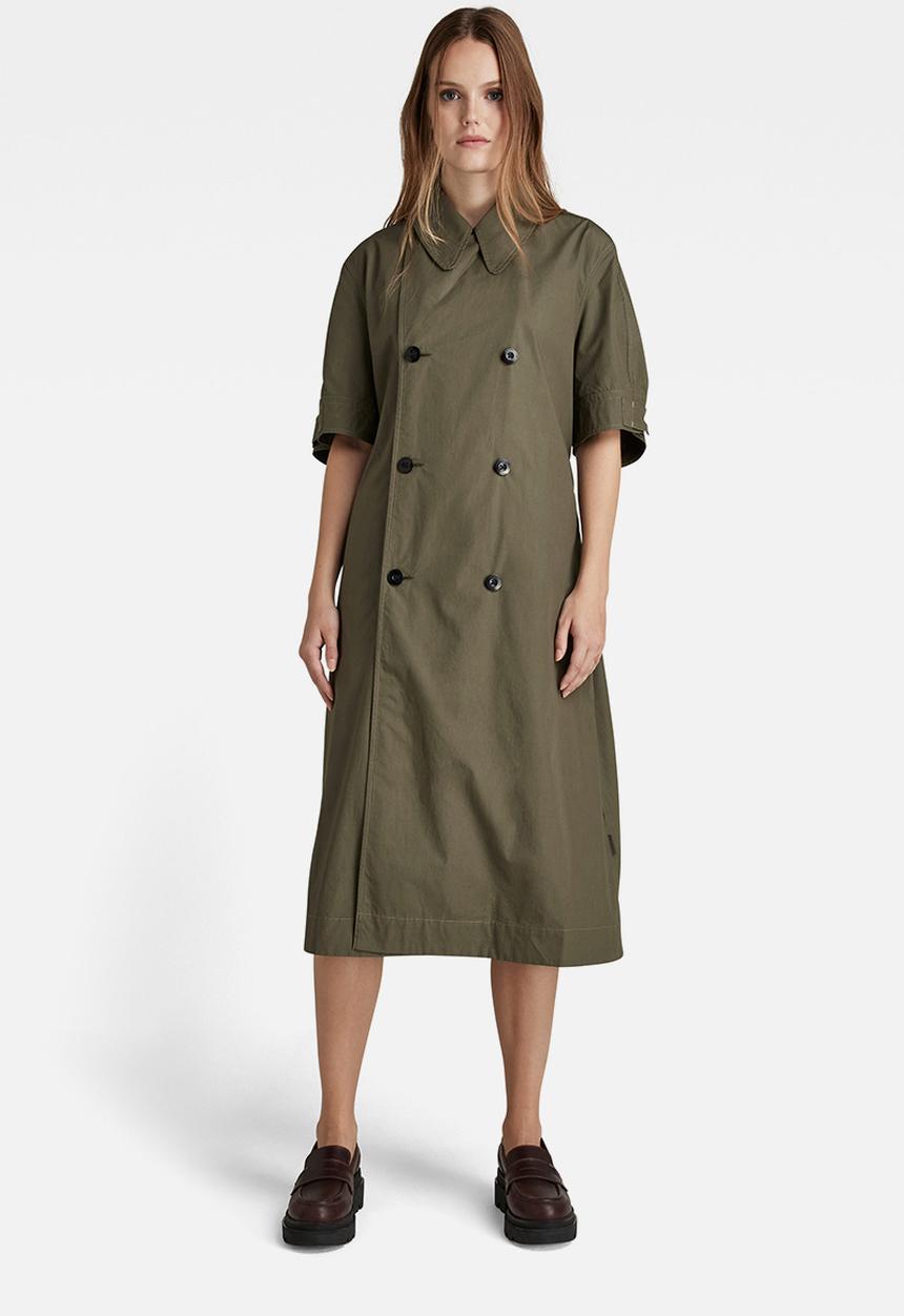 G-STAR - High trench short sleeve dress - combat