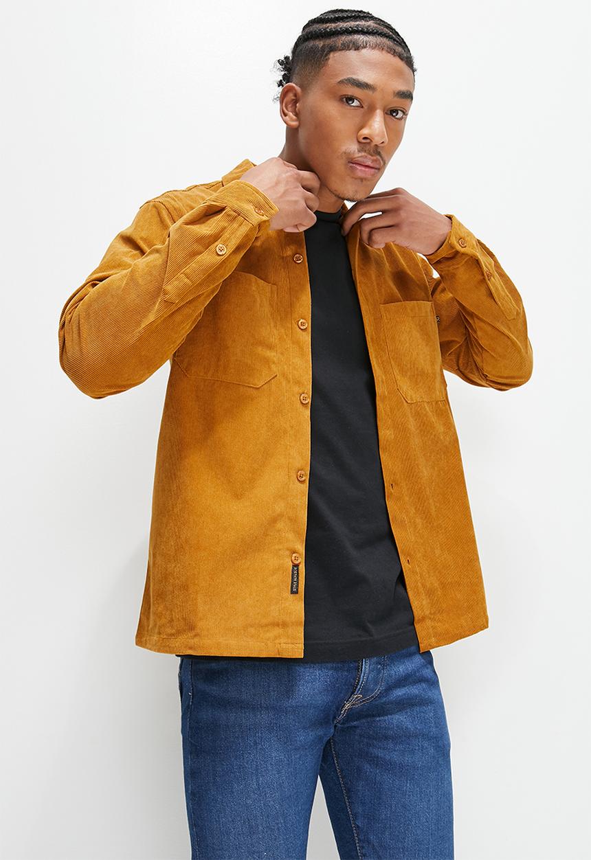 STYLE REPUBLIC - Regular fit corduroy overshirt shirt - ginger