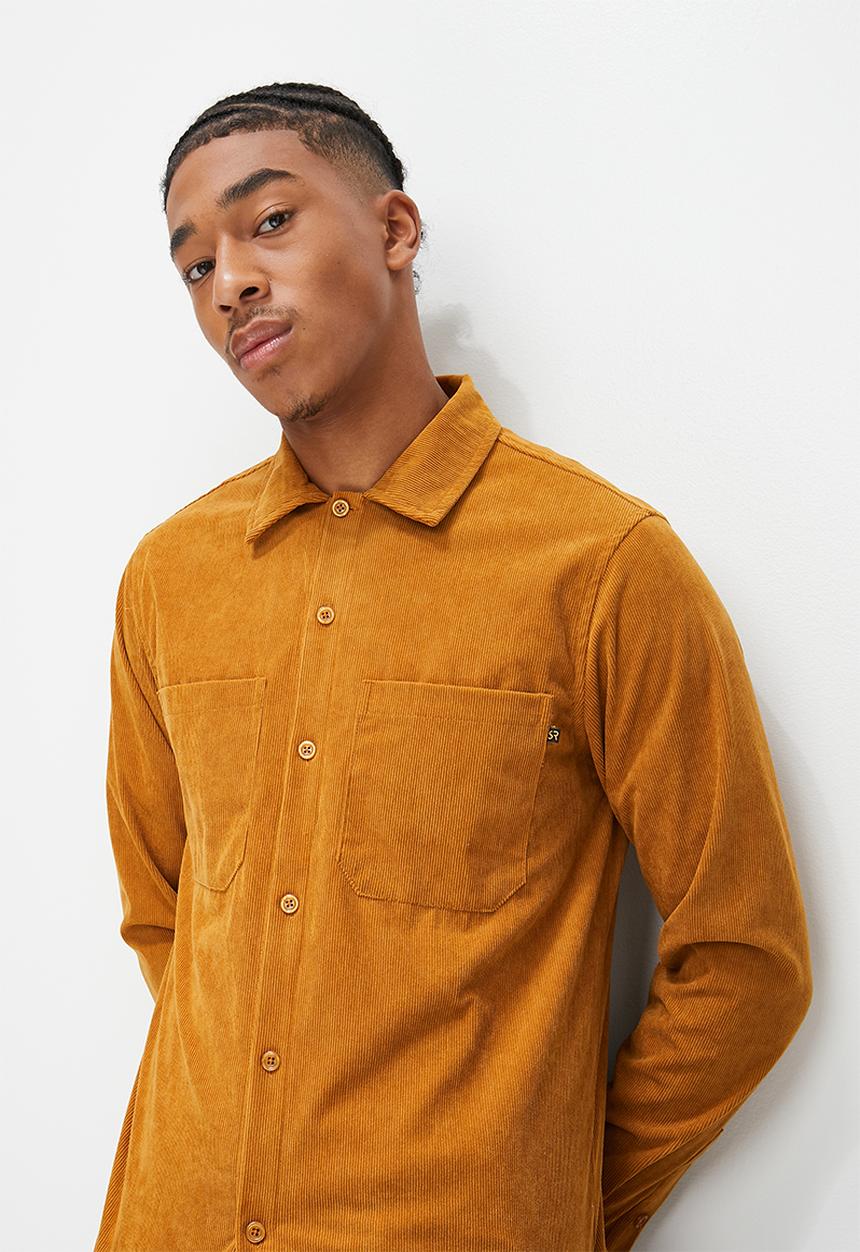 STYLE REPUBLIC - Regular fit corduroy overshirt shirt - ginger