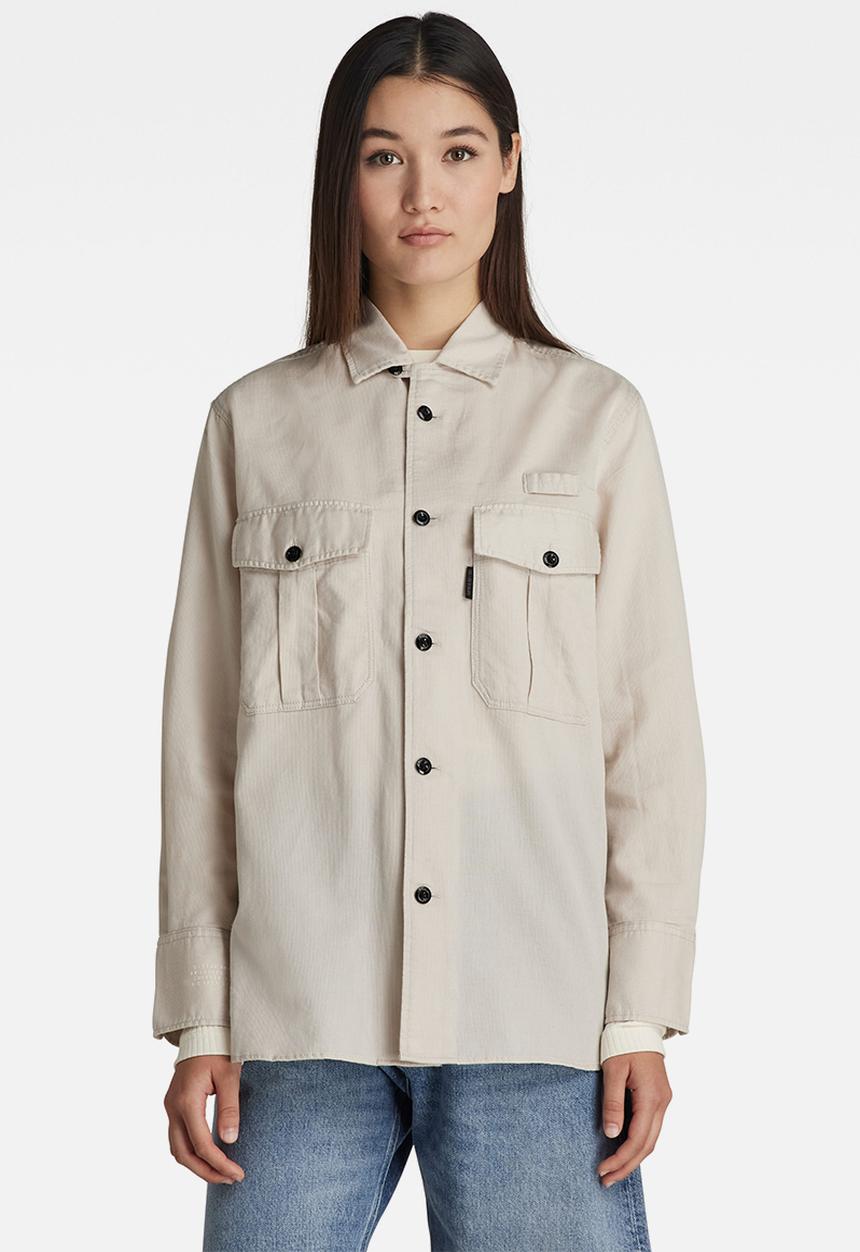 G-STAR - Officer bf long sleeve shirt - whitebait