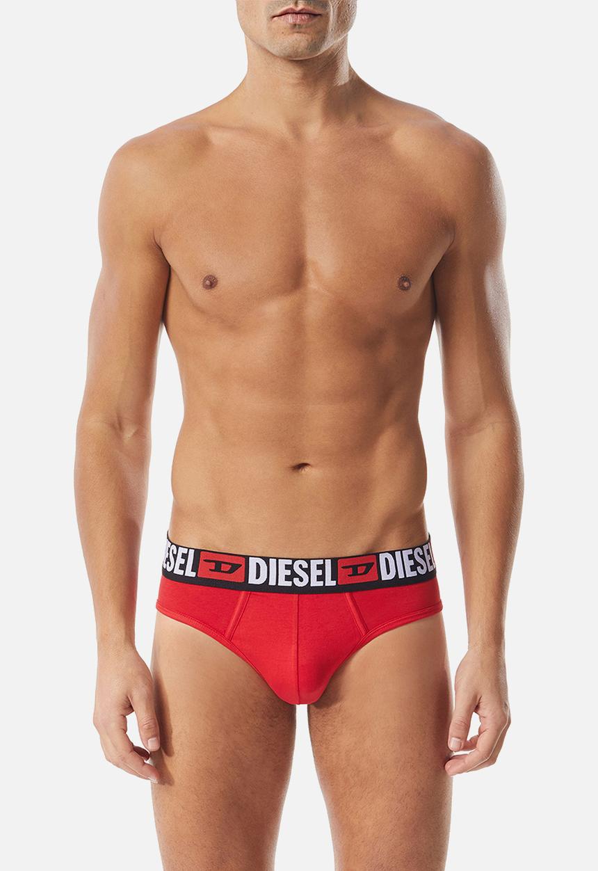 Diesel  - Umbr-andre three pack briefs - red, grey & black
