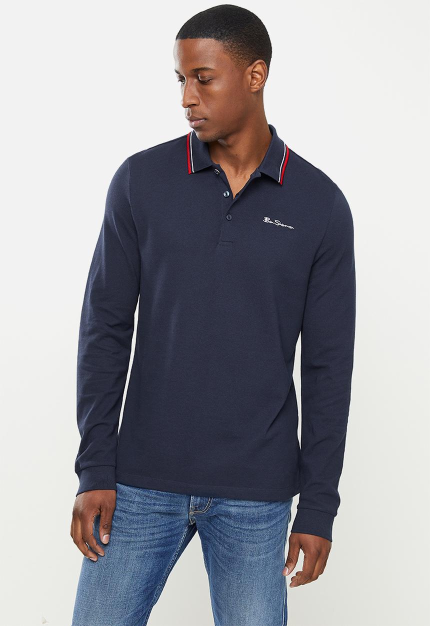 Ben Sherman - Ramford long sleeve golfer - navy
