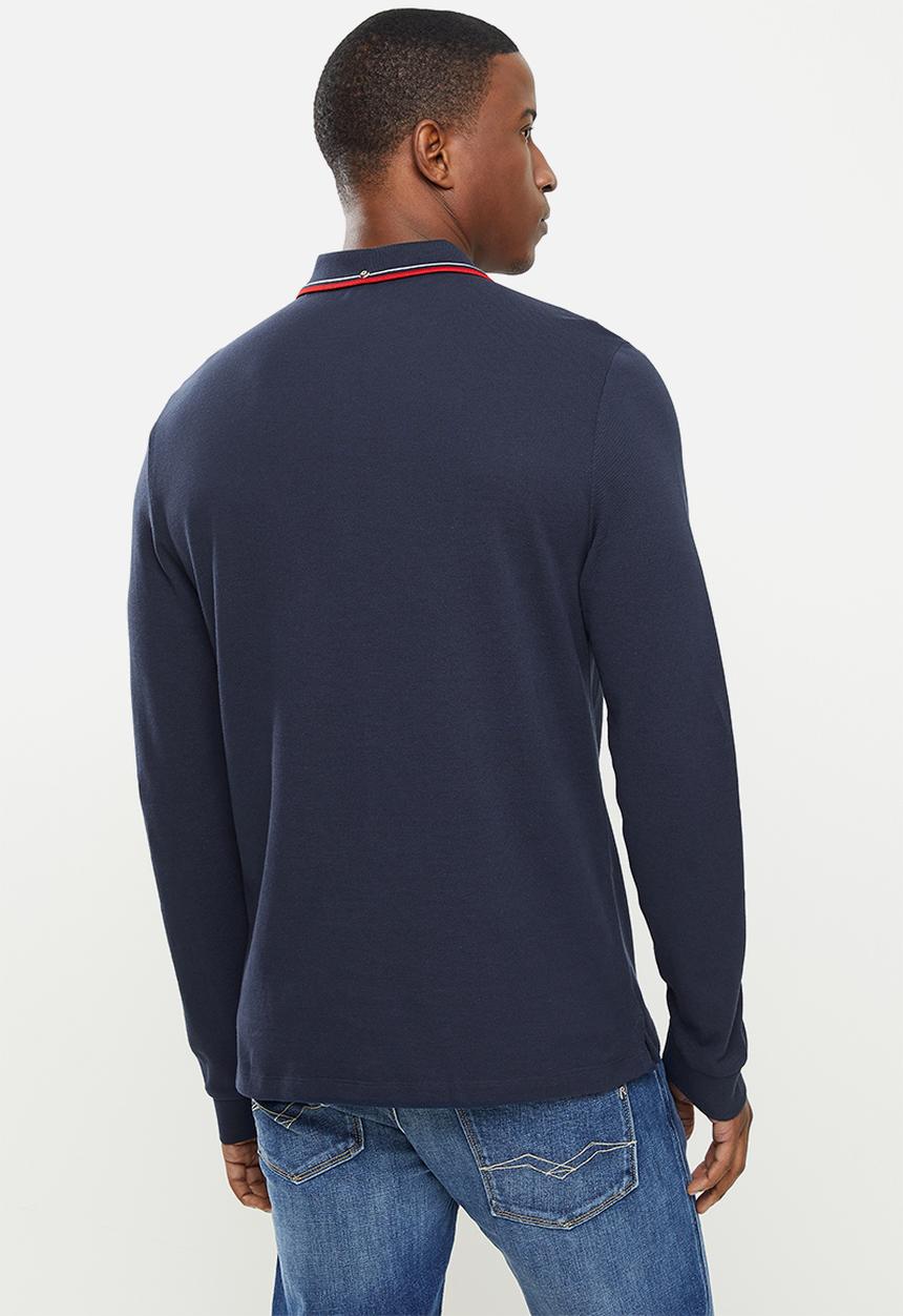 Ben Sherman - Ramford long sleeve golfer - navy