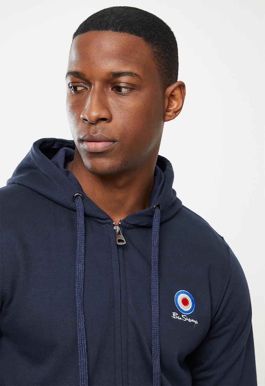 Ben Sherman - Target emb zip thru hoody - navy