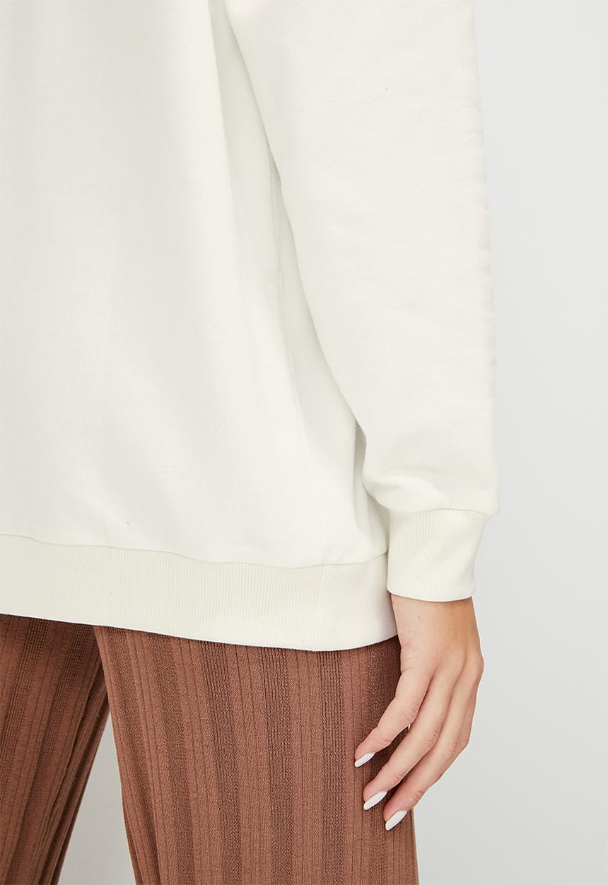 Blake - Oversized crew sweat - white