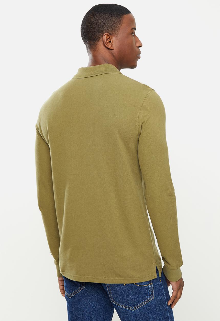 Hi-Tec - Pique Long Sleeve Polo  - Olive
