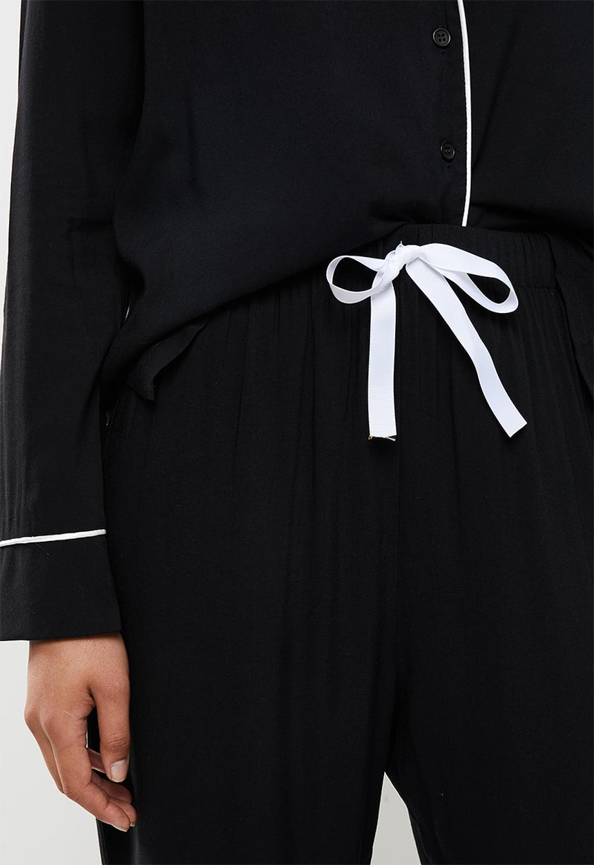 Superbalist - Sleep shirt & pants set - black