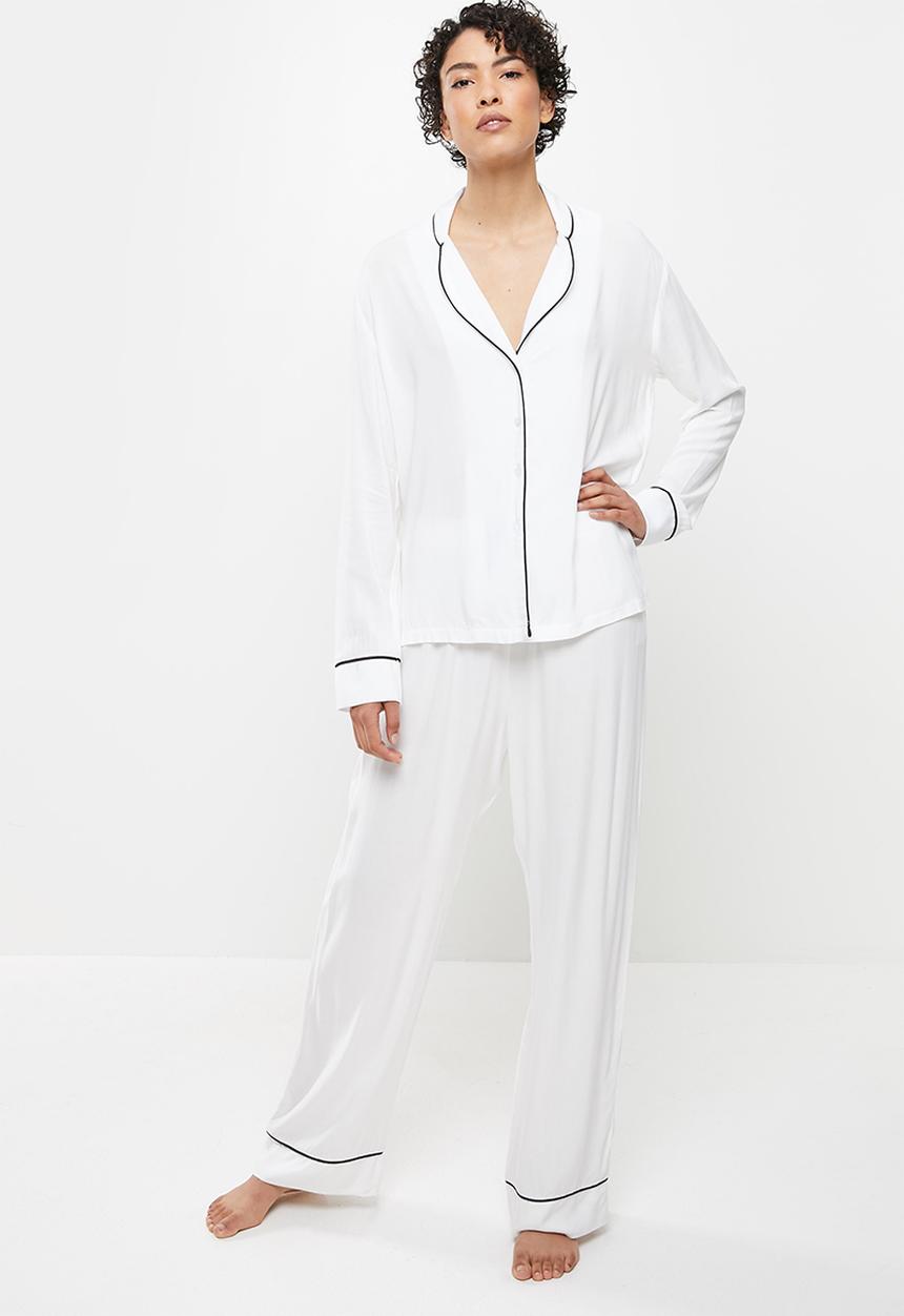 Superbalist - Sleep shirt & pants set - ecru