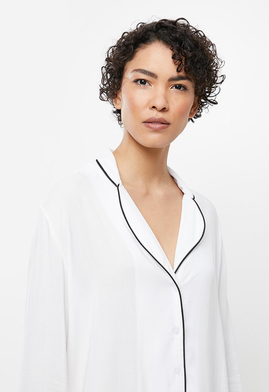 Superbalist - Sleep shirt & pants set - ecru