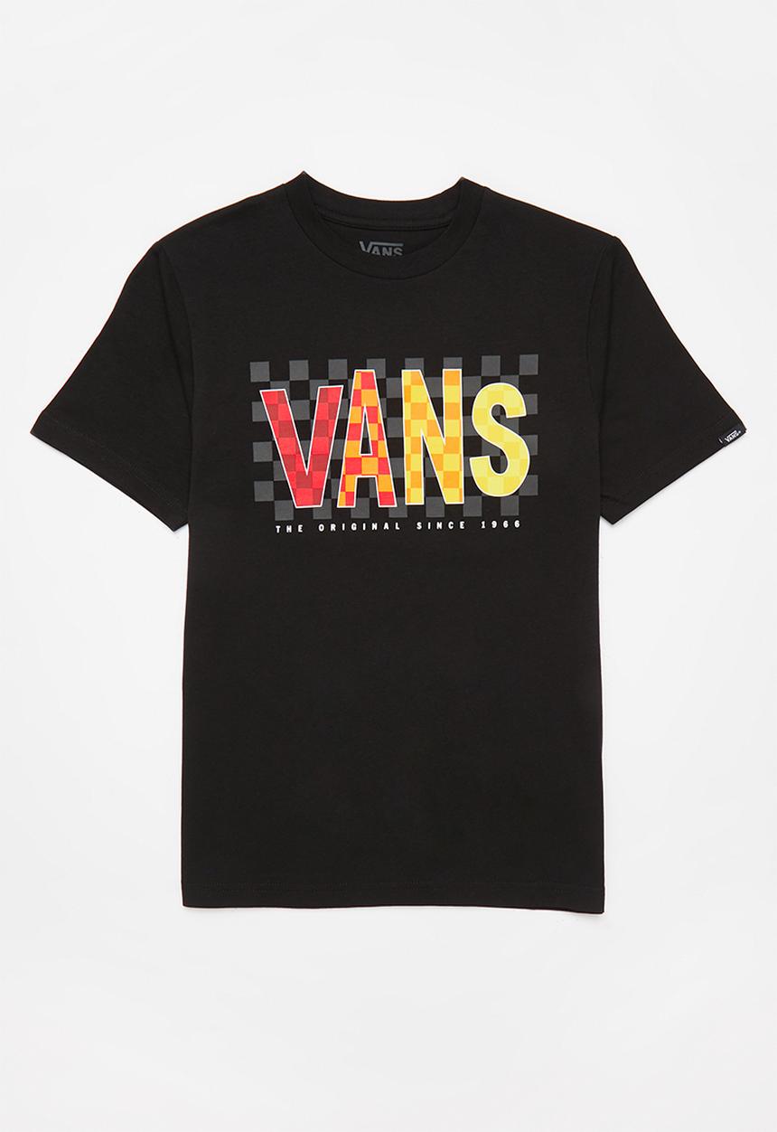 Vans - Vans checks short sleeve boys - black