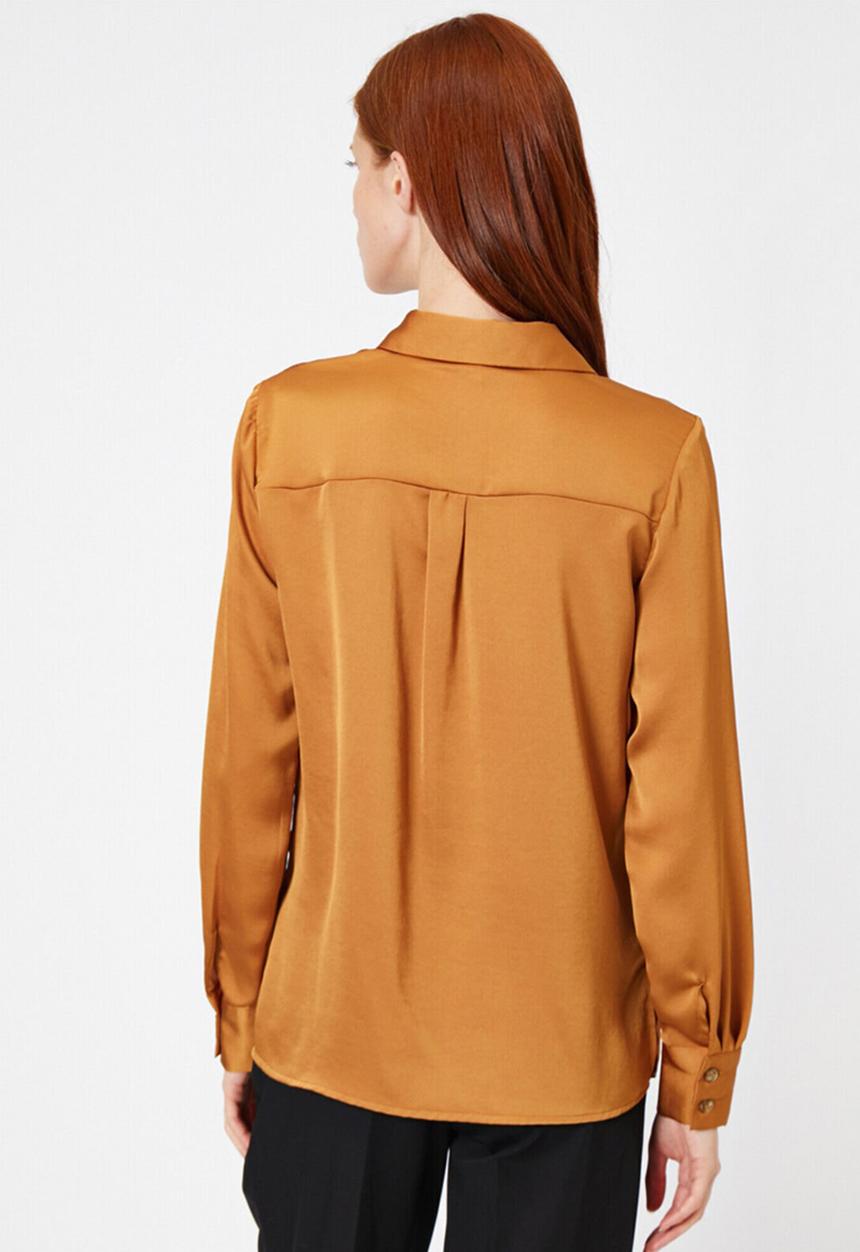 Koton - Classic long sleeve shirt - brown