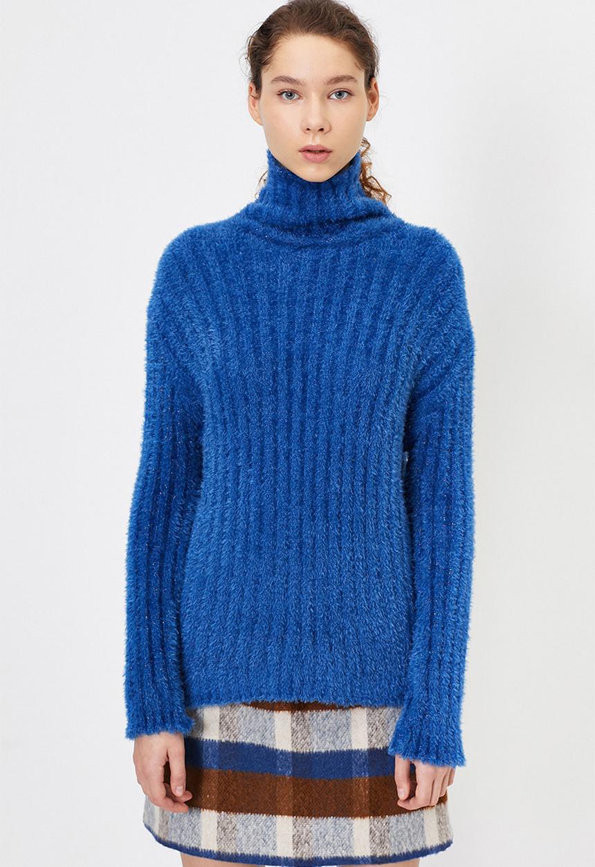 Koton - Turtle neck knitted jumper - blue