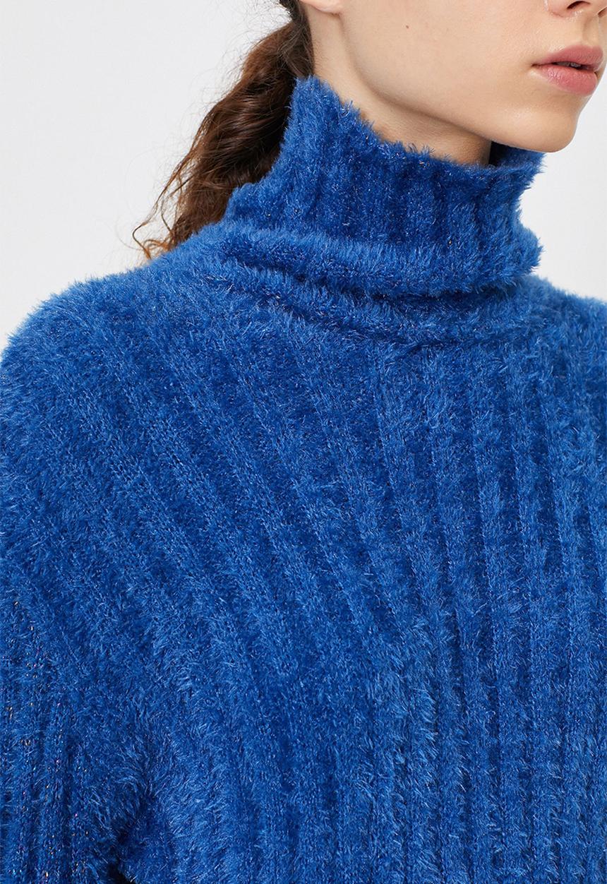 Koton - Turtle neck knitted jumper - blue