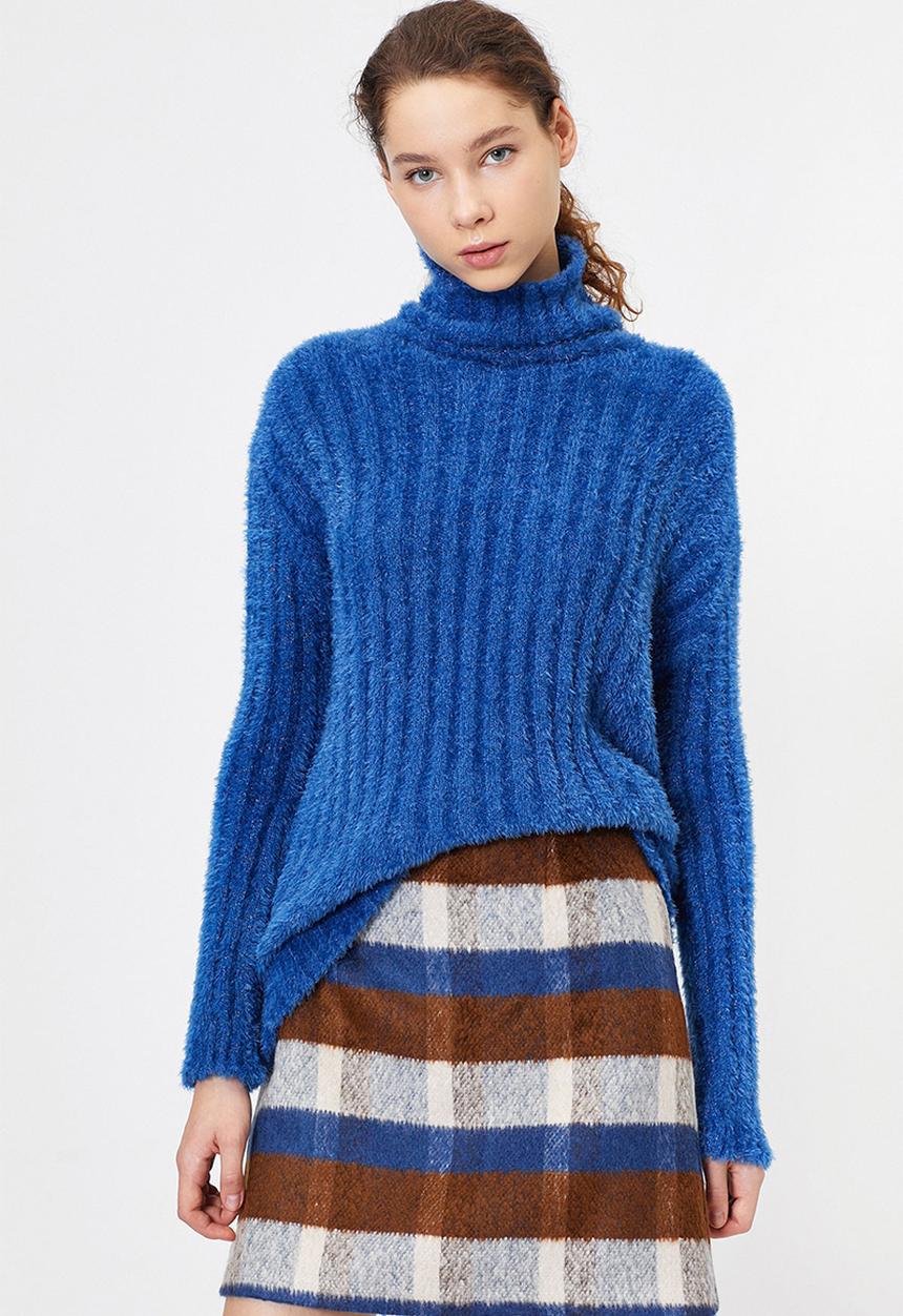 Koton - Turtle neck knitted jumper - blue