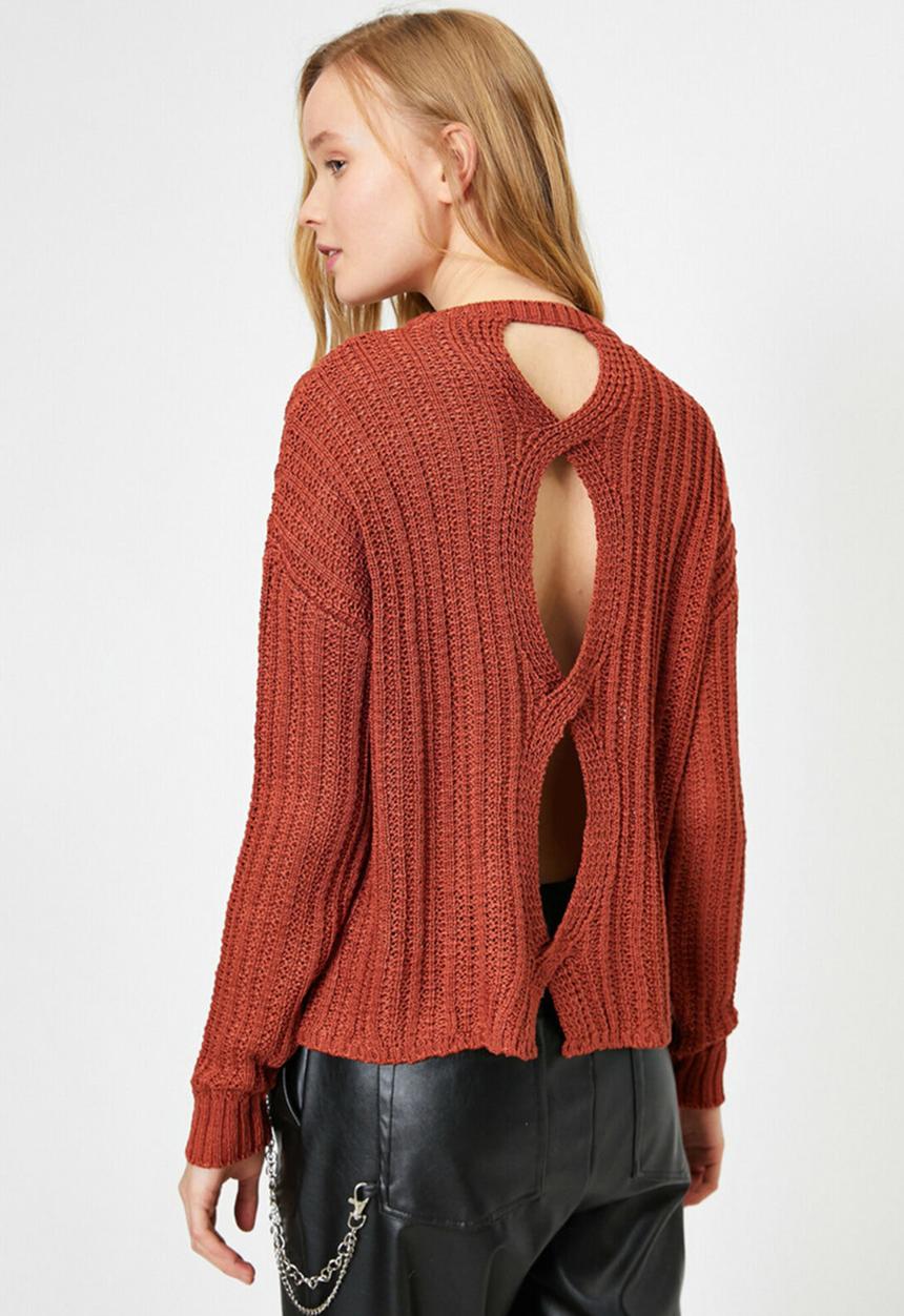 Koton - Crew neck long sleeve jumper - tile