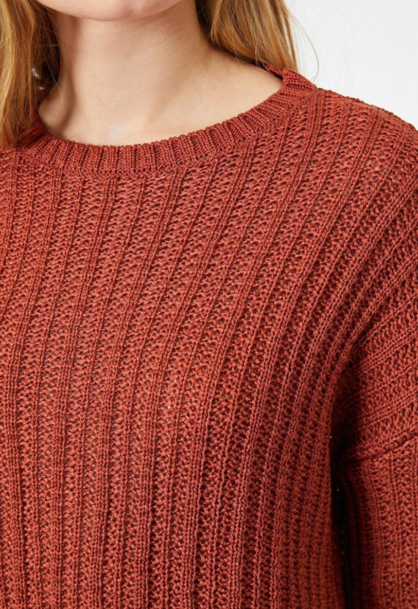 Koton - Crew neck long sleeve jumper - tile