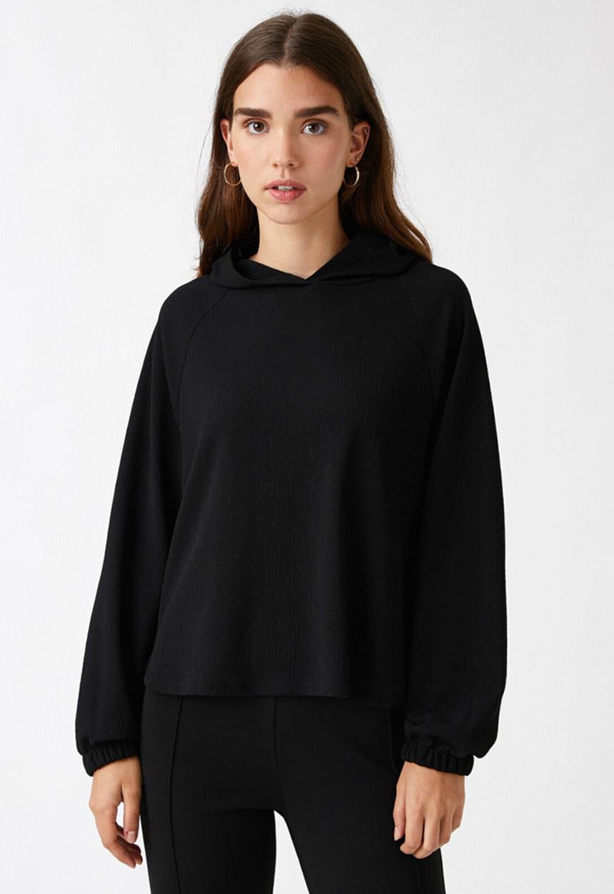 Koton - Hooded sweatshirt - black