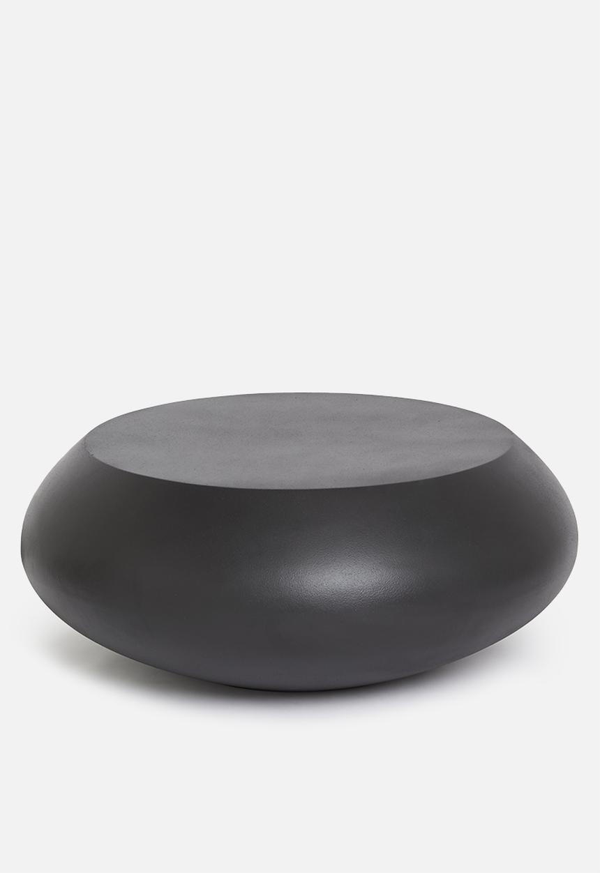 Sixth Floor - Cobble outdoor coffee table - black