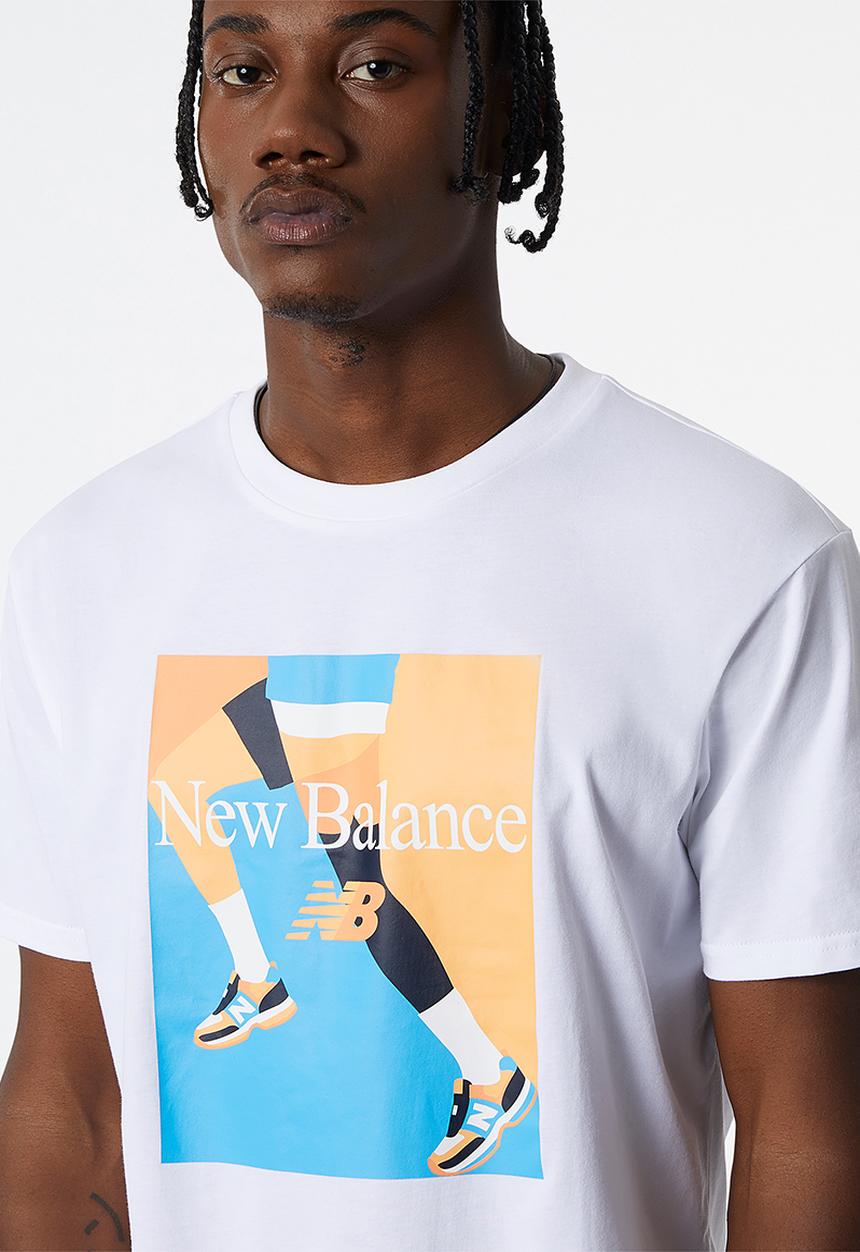 New Balance  - NB Essentials Celebrate Run Tee - White