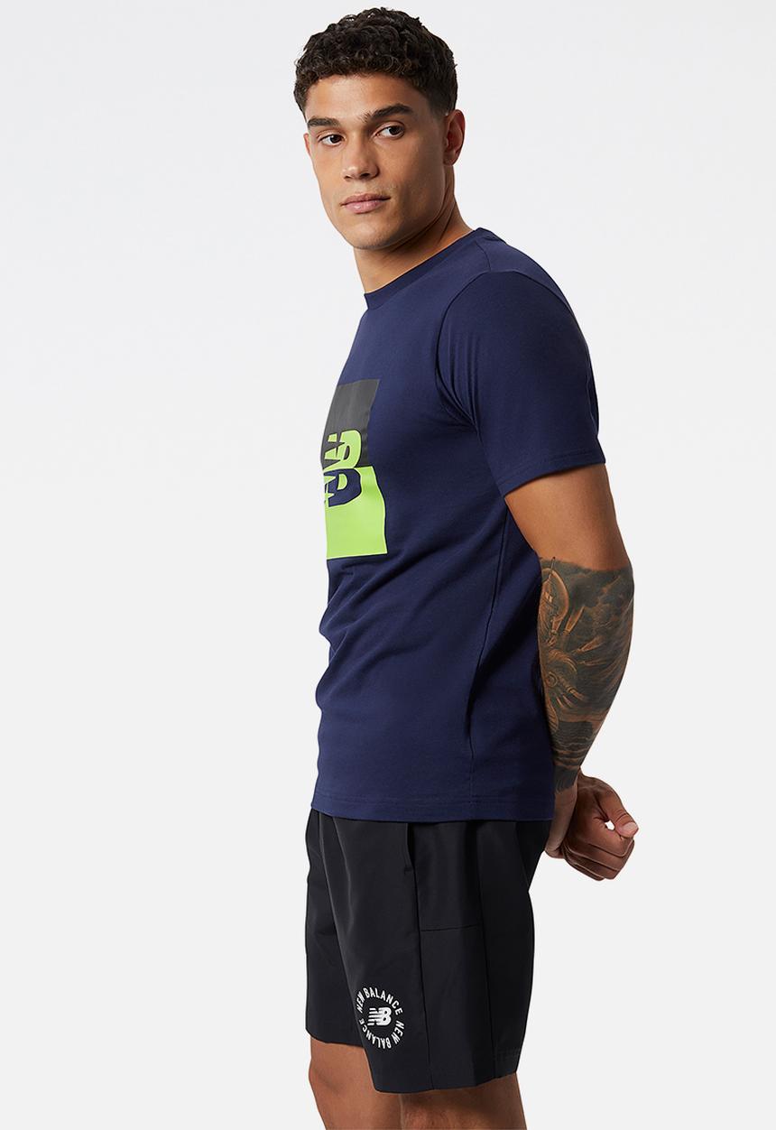 New Balance  - NB Classics Flying NB Tee  - Navy