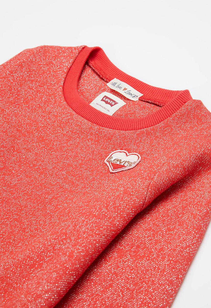 Levi’s® - Lvg knit top w jeans 2pc set - flame scarlet