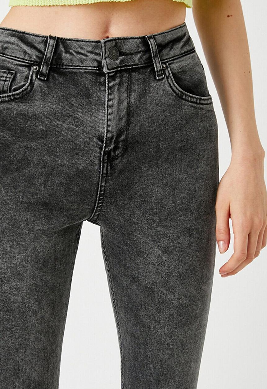 Koton - Carmen jeans cotton skinny high waist - grey
