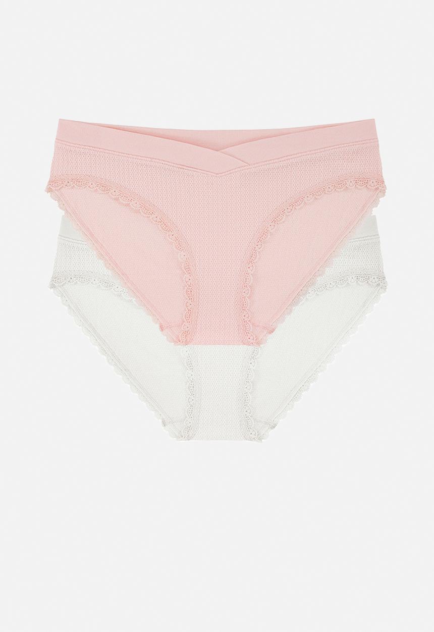 DORINA - Galena 2 pack brief classic - pink & ivory