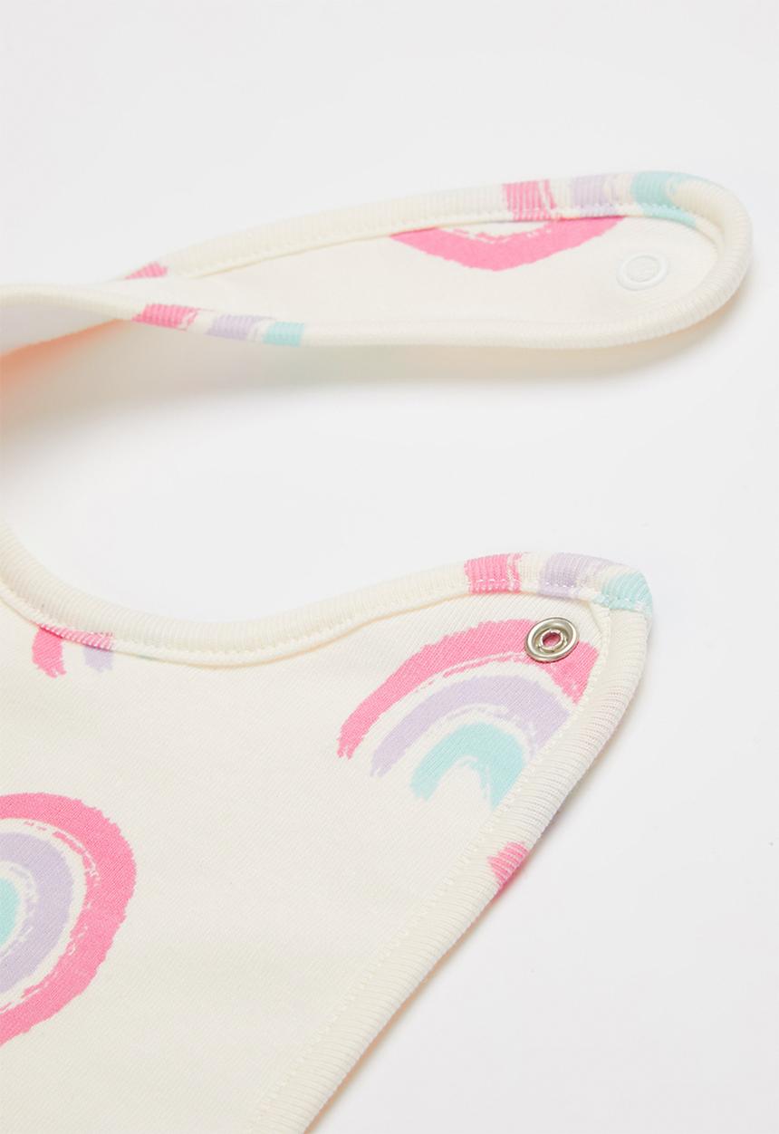 Pop Candy - Girls 3 pack bib set - ecru/pink