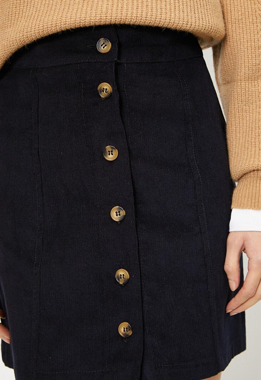 Koton - Medium rise mini skirt - navy