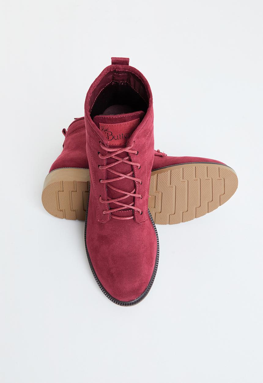 Butterfly Feet - Sussex 1 lace up ankle boot - burgundy