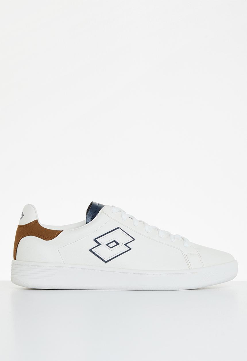 lotto - 1973 evo v - all white/dress blue/rubber brown