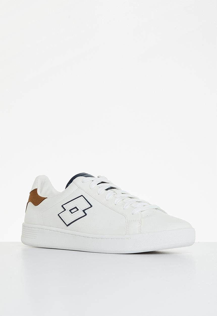 lotto - 1973 evo v - all white/dress blue/rubber brown