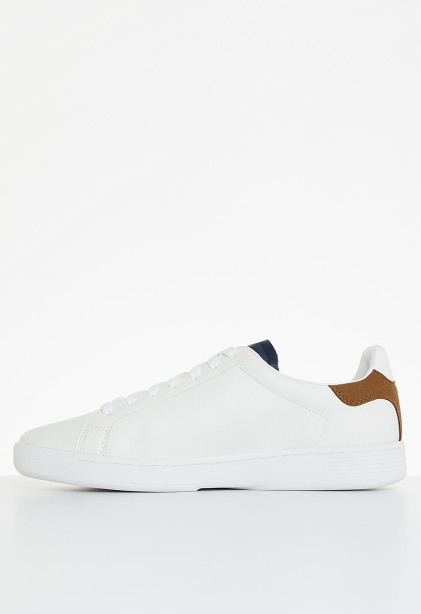 lotto - 1973 evo v - all white/dress blue/rubber brown