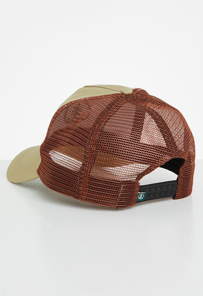 Lark & Crosse - Brad trucker cap - beige & rust 