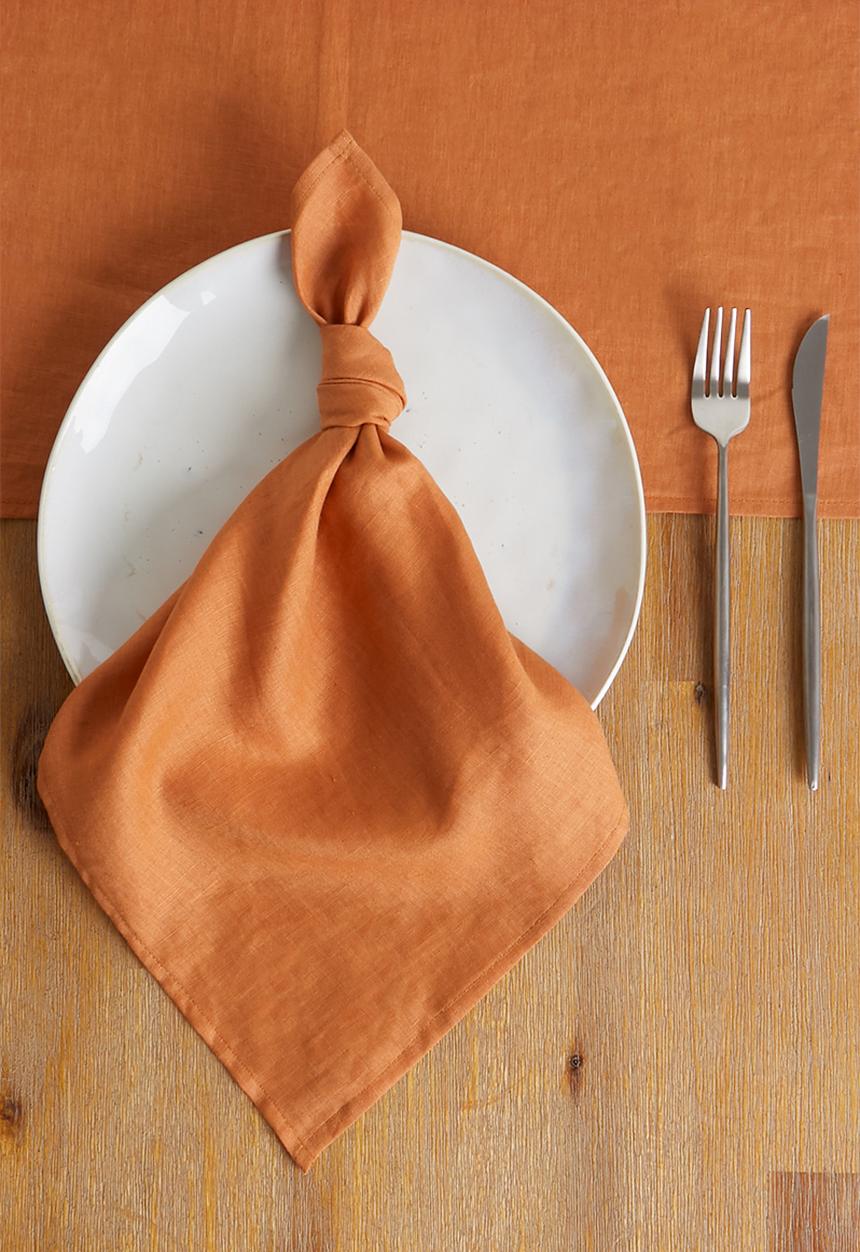 Sixth Floor - Suri linen napkin set of 4 - rust
