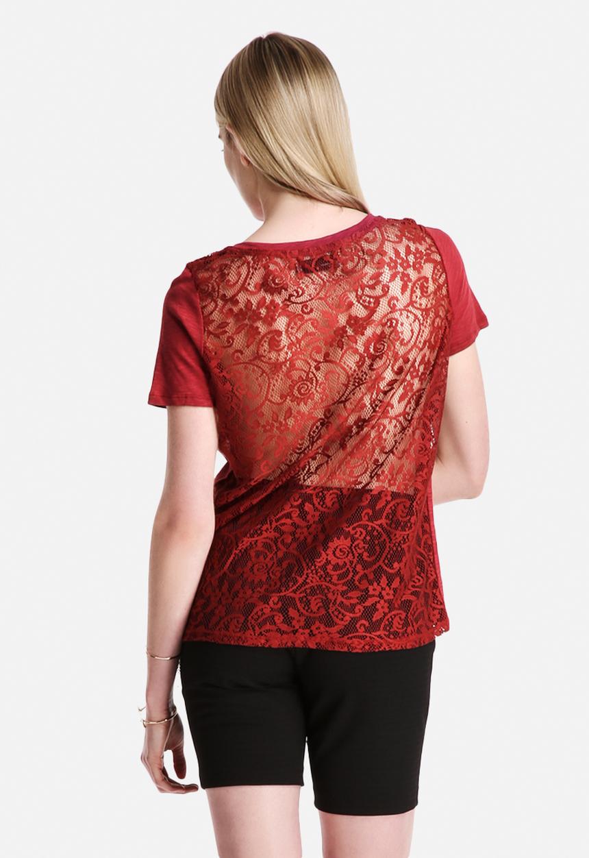 Vero Moda - Visa Vlakta Lace Back Tee