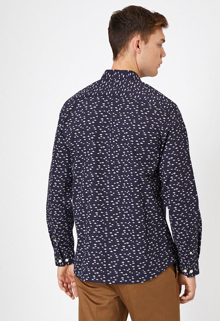 Koton - James patterned long sleeve shirt - blue-figured