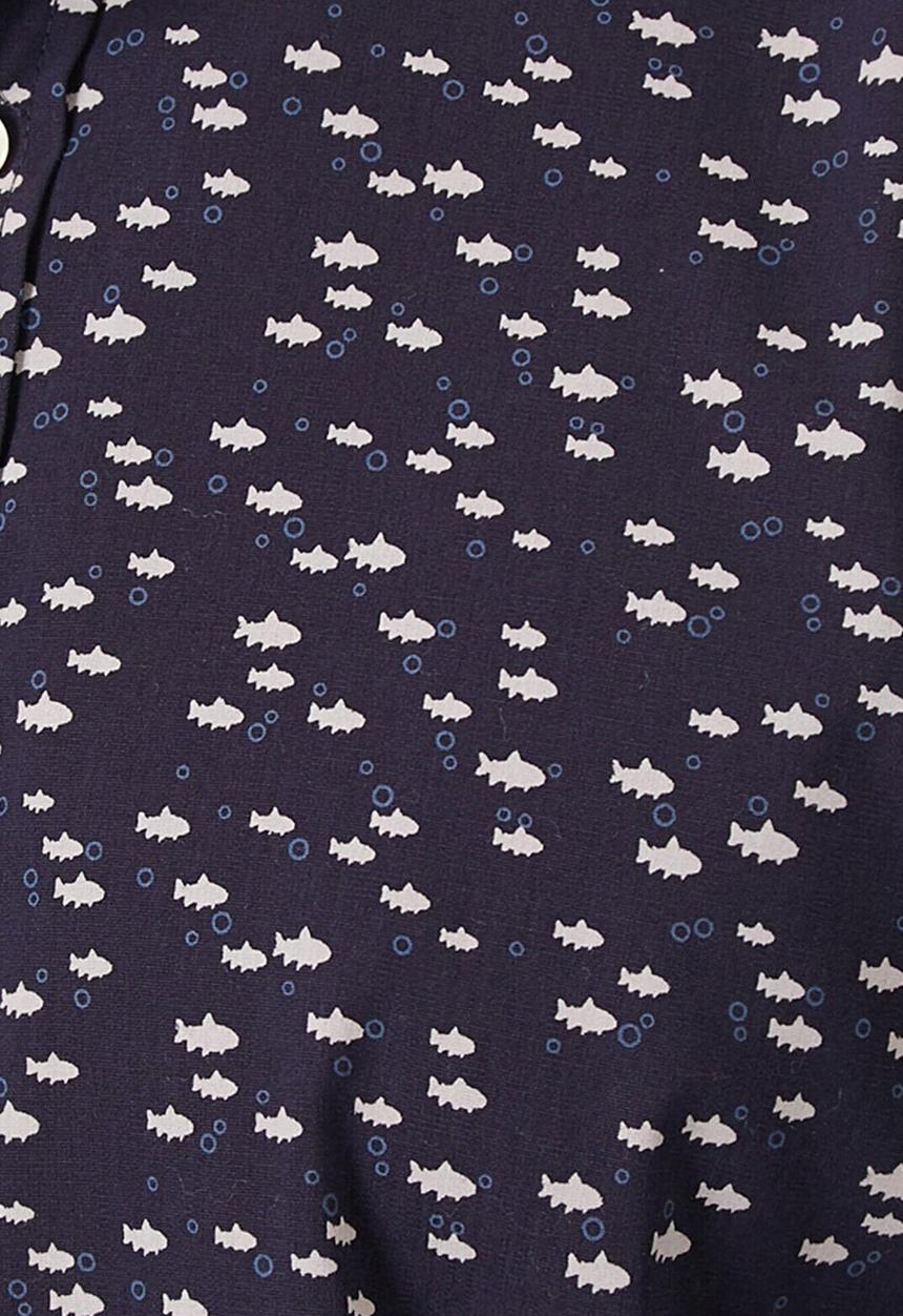 Koton - James patterned long sleeve shirt - blue-figured