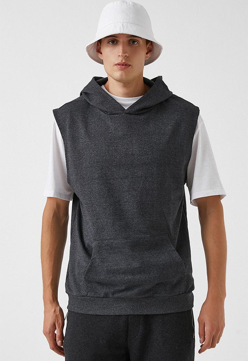 Koton - Basic sleeveless sweater - anthracite