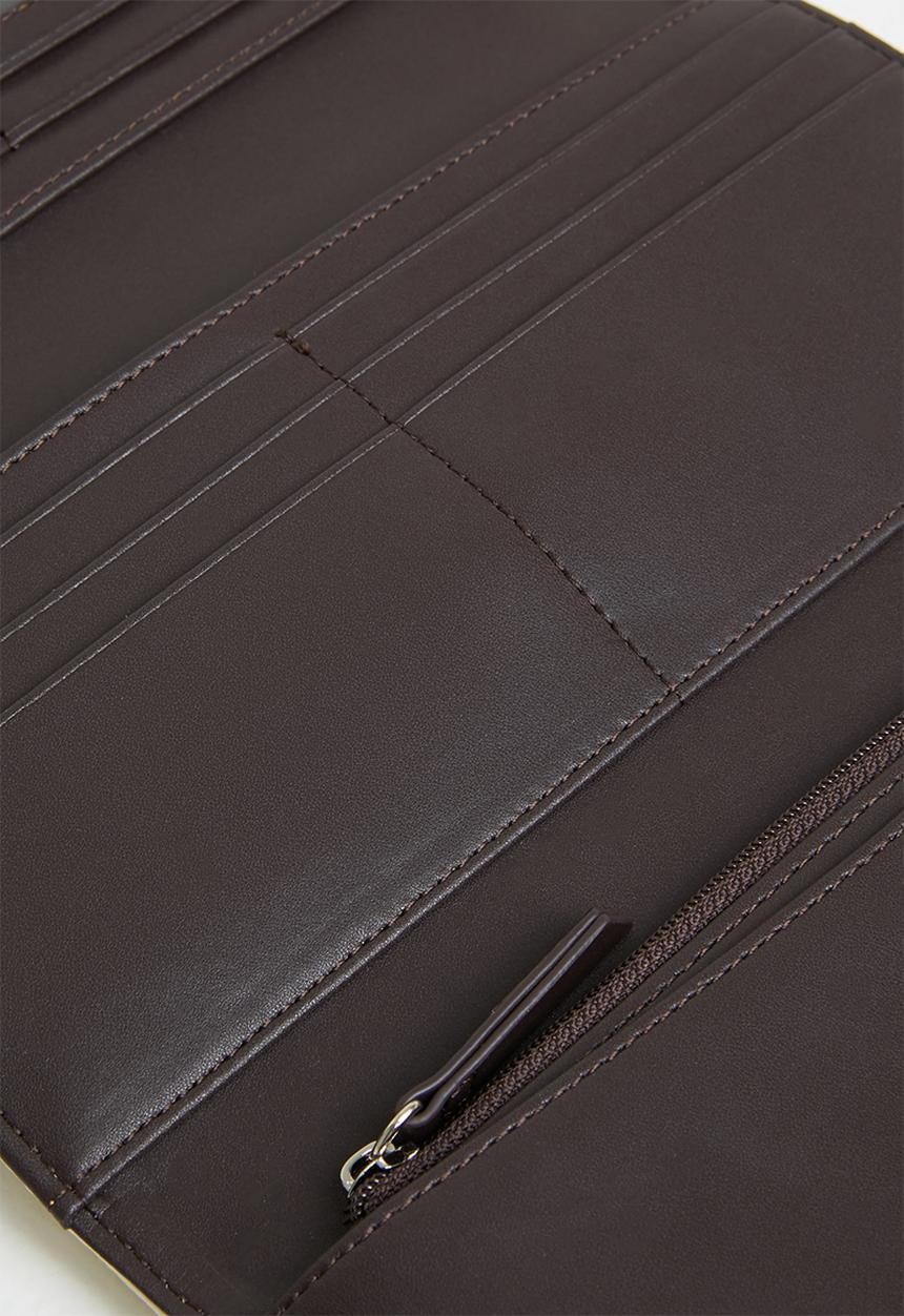 POLO - New classic slim trifold purse - cream
