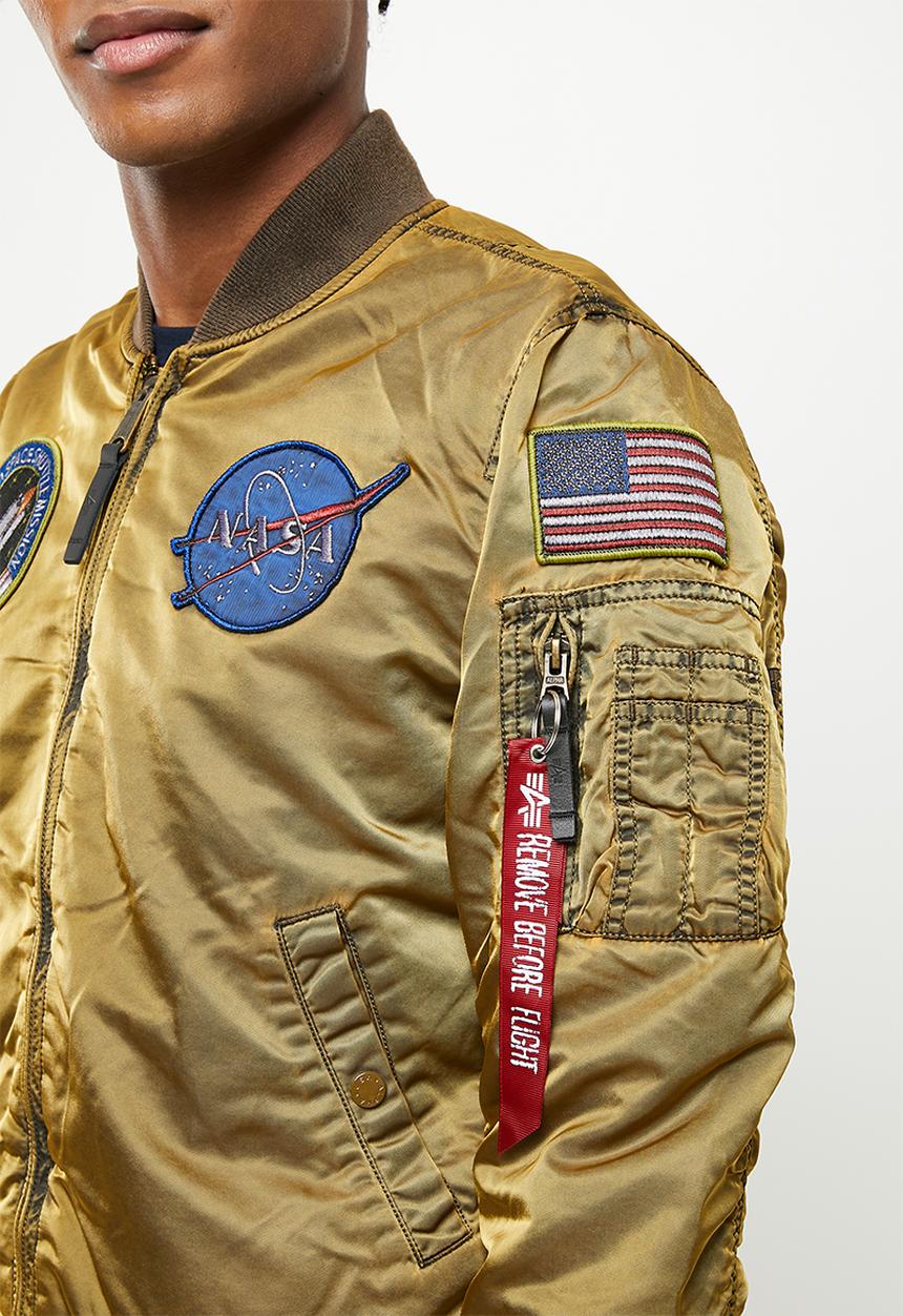 Alpha Industries - Ma-1 vf nasa battlewash - green & orange
