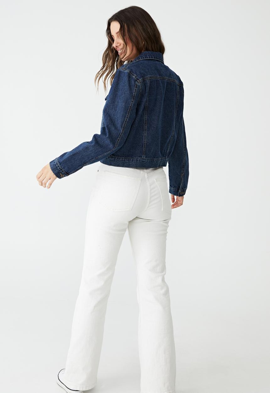 Cotton On - Girlfriend denim jacket - cape blue