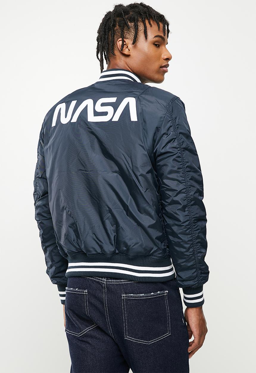 Alpha Industries - Nasa college jacket mens - blue