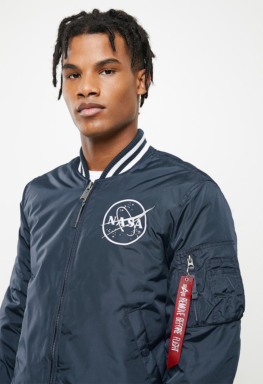 Alpha Industries - Nasa college jacket mens - blue