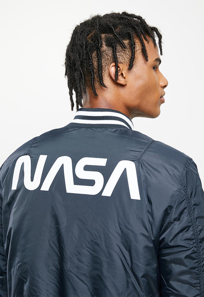 Alpha Industries - Nasa college jacket mens - blue