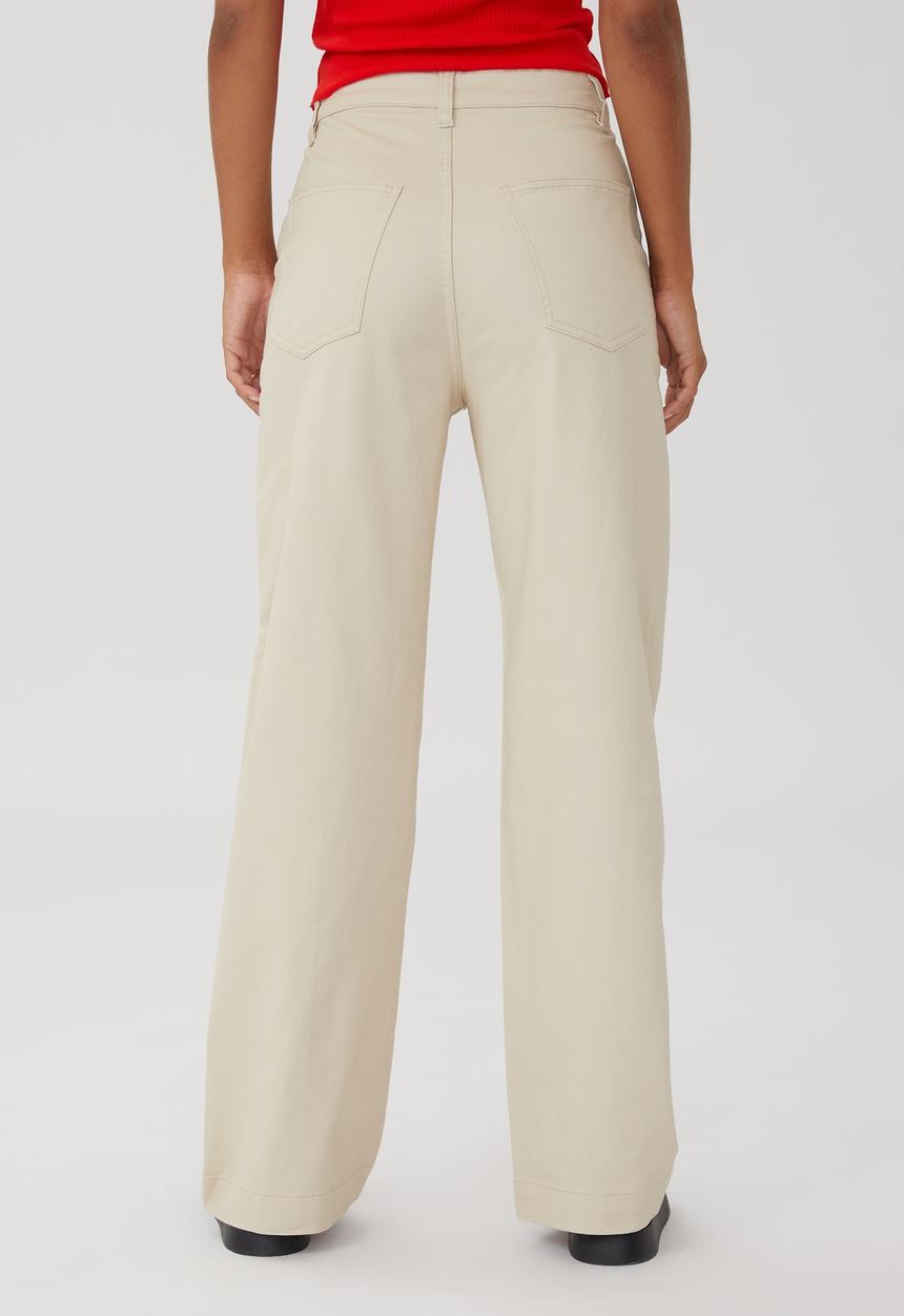 Cotton On - Carter wide leg pant - stone