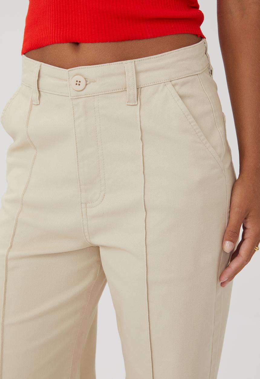 Cotton On - Carter wide leg pant - stone